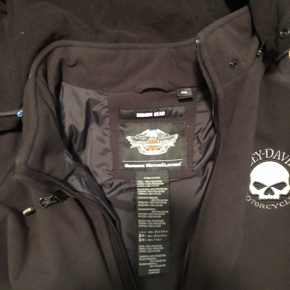 harley davidson waterproof fleece jacket
